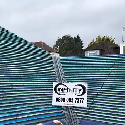 roof with sign