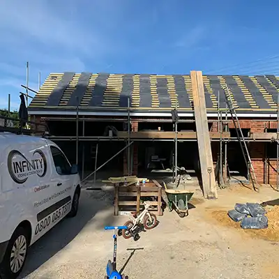 roofing under construction
